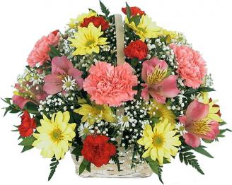 Cheerful Basket of Flowers