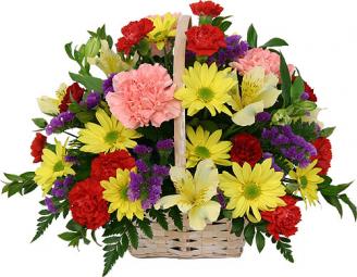 Rainbow Floral Basket